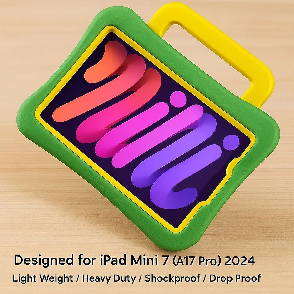 🆕️ Kids Case for iPad Mini 7 / Mini 6 (Green) — Shockproof, Lightweight,